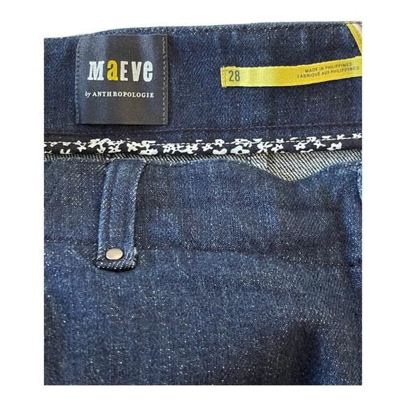 Anthropologie Maeve Cropped Ankle Bow Jeans Size 28 - Picture 9 of 9